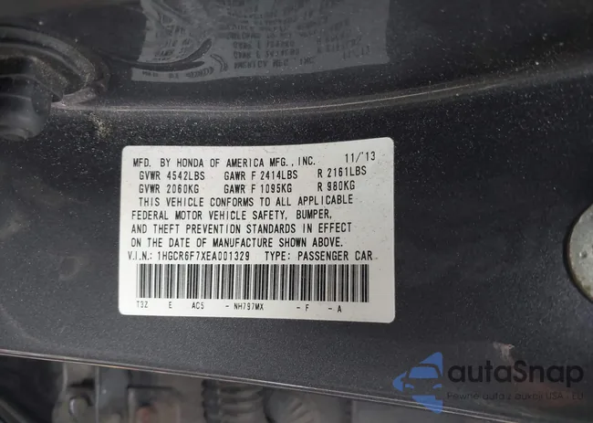 1HGCR6F7XEA001329: 43435290