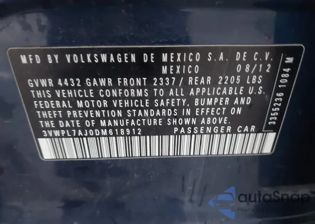 3VWPL7AJ0DM618912: 43435327