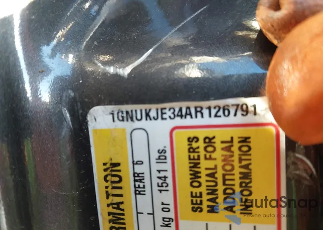 1GNUKJE34AR126791: 43435345