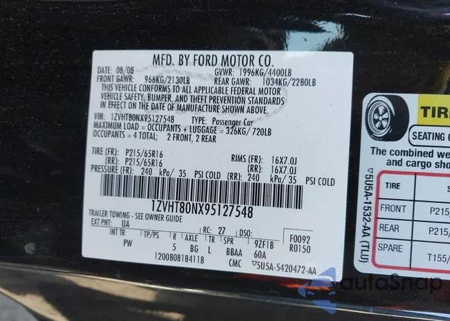 1ZVHT80NX95127548: 43435439