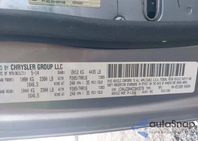 1C4NJCBA4ED843578: 43435467