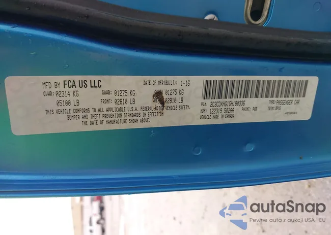 2C3CDXHG1GH180336: 43435498