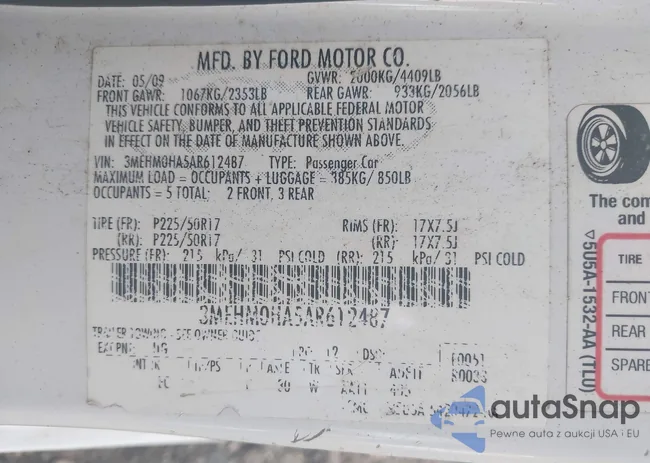 3MEHM0HA5AR612487: 43436676