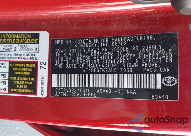 4T1BF3EK7AU517059: 43436774