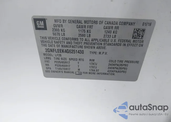 2GNFLEEK4G6251430: 43436816