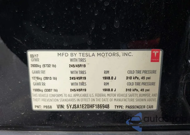 5YJSA1E20HF186948: 43436853