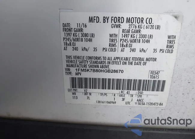 1FM5K7B80HGB28670: 43436933