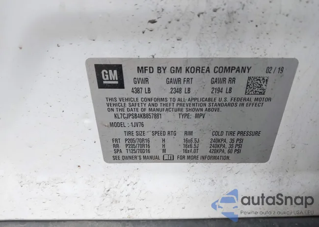 KL7CJPSB4KB857881: 43436956