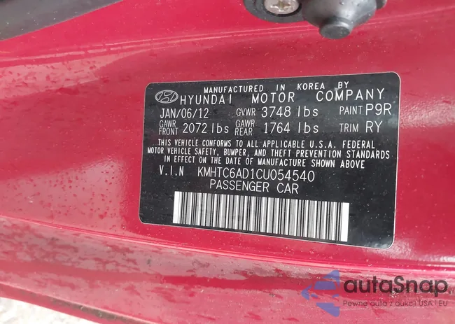 KMHTC6AD1CU054540: 43437087