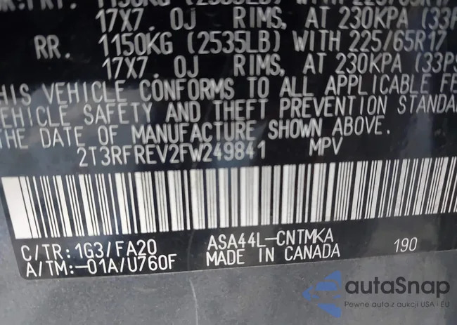 2T3RFREV2FW249841: 43437101