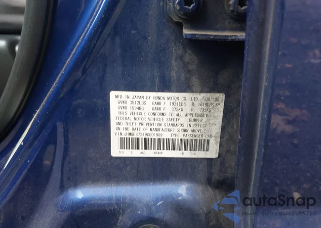 JHMGE87249C001989: 43437130