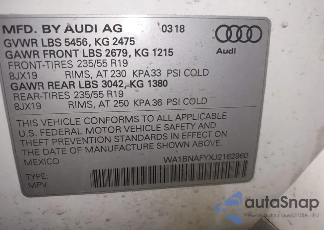 WA1BNAFYXJ2162960: 43436254