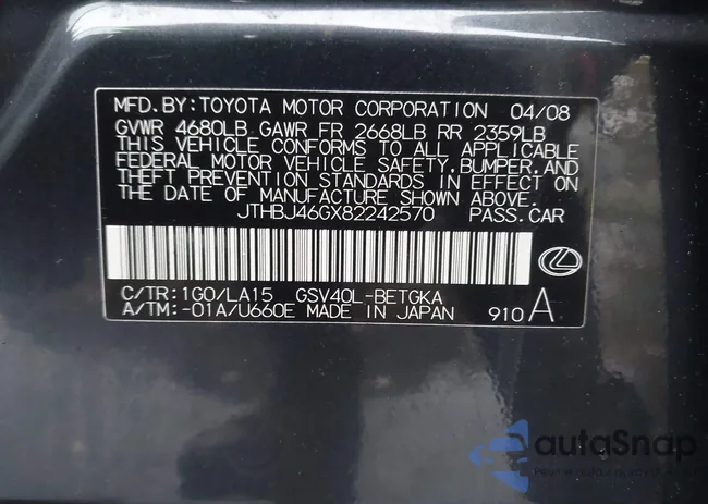 JTHBJ46GX82242570: 43436348