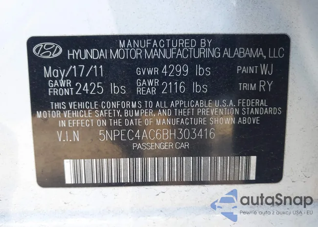 5NPEC4AC6BH303416: 43436362