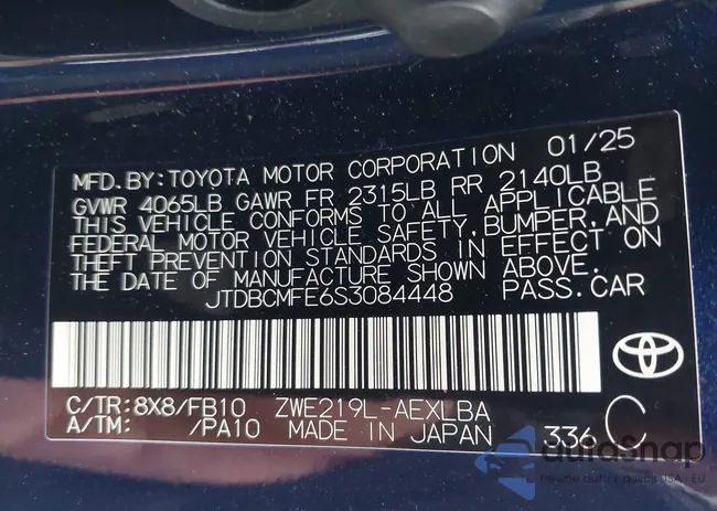 JTDBCMFE6S3084448: 43436427