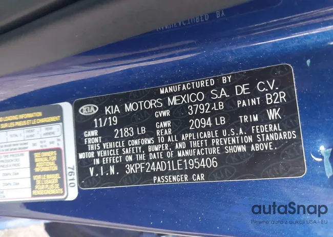 3KPF24AD1LE195406: 43437596