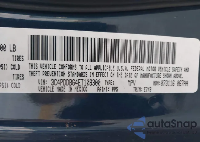 3C4PDDBG4ET108300: 43437789