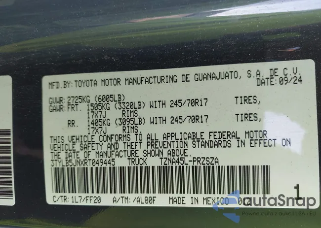 3TYLB5JNXRT049445: 43437852