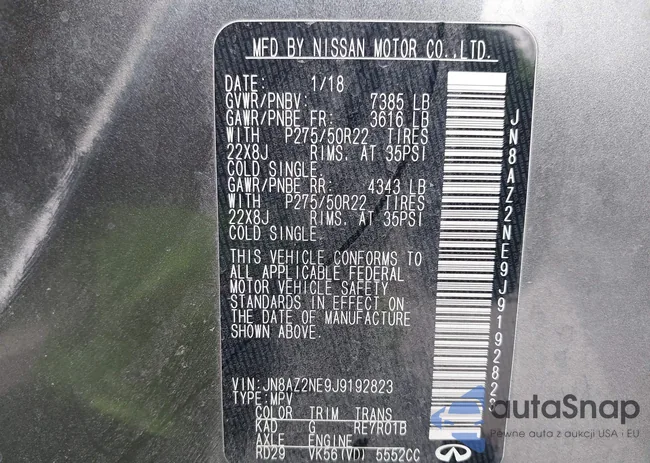 JN8AZ2NE9J9192823: 43437961