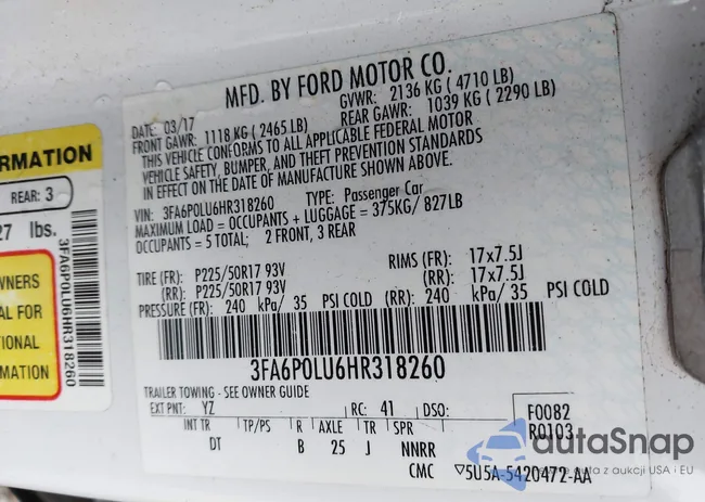 3FA6P0LU6HR318260: 43438037