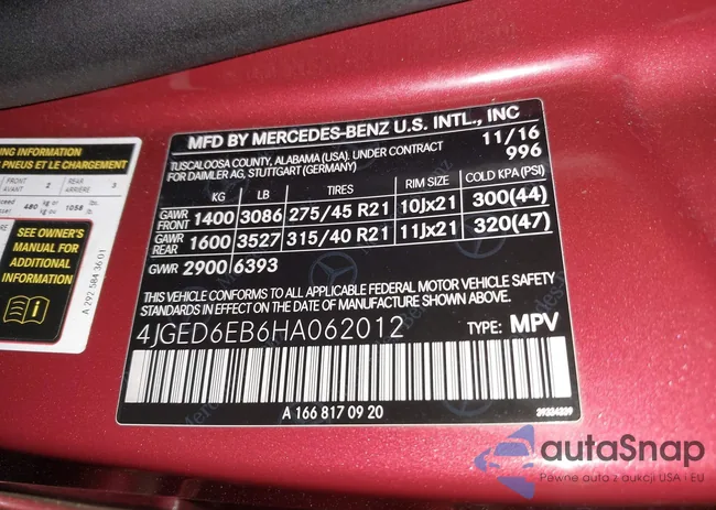 4JGED6EB6HA062012: 43438124