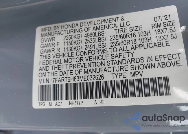 7FART6H83ME032626: 43437172