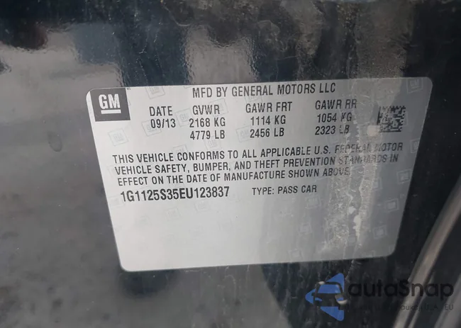 1G1125S35EU123837: 43437314