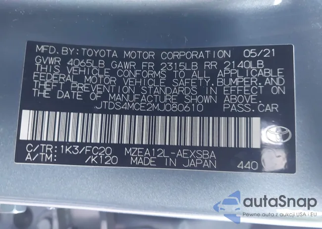 JTDS4MCE2MJ080610: 43437330