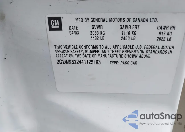 2G2WS522441125193: 43437341