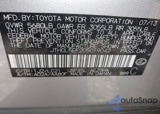 JTHCL5EF2D5019042: 43437343