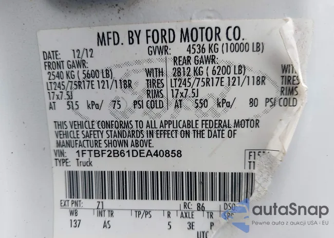 1FTBF2B61DEA40858: 43438575