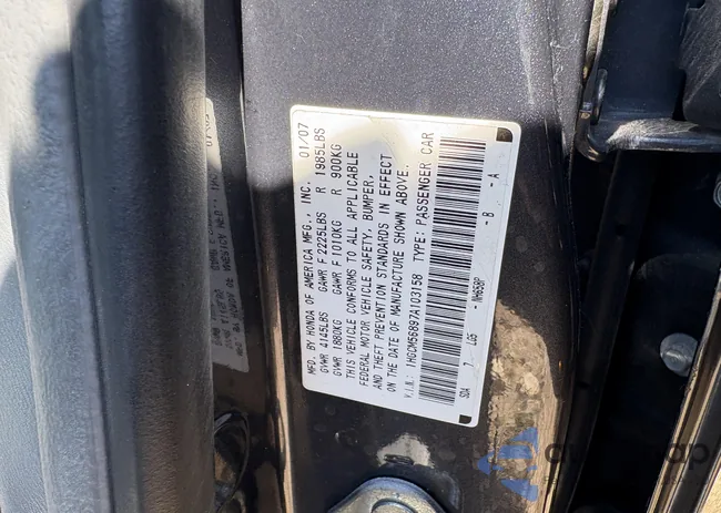 1HGCM56897A103158: 43438603