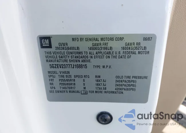 5GZEV23777J168815: 43438679