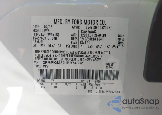 2FMPK4J82JBB74832: 43438697