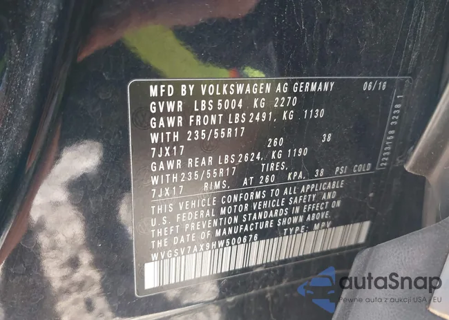 WVGSV7AX9HW500676: 43438745