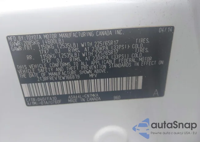 2T3RFREV1EW166819: 43438762