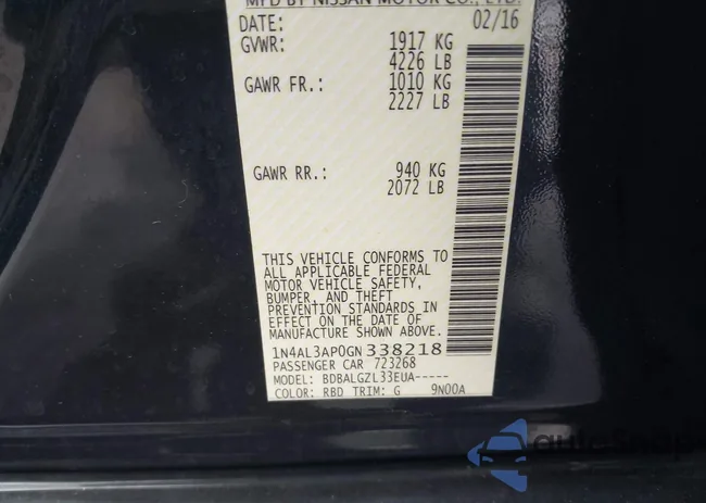 1N4AL3AP0GN338218: 43438875