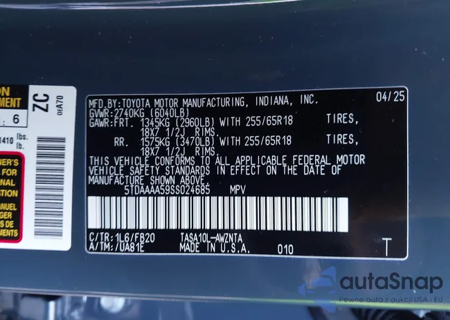 5TDAAAA59SS024685: 43439064