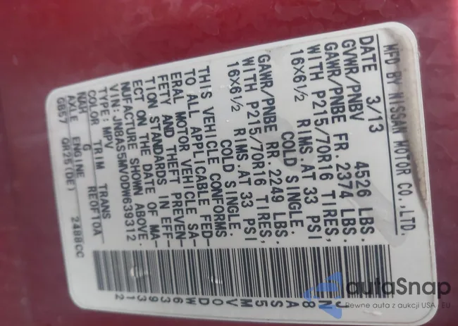 JN8AS5MV0DW639312: 43439068