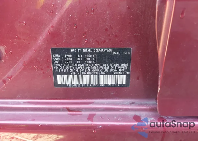 4S3GKAB65K3620845: 43439089