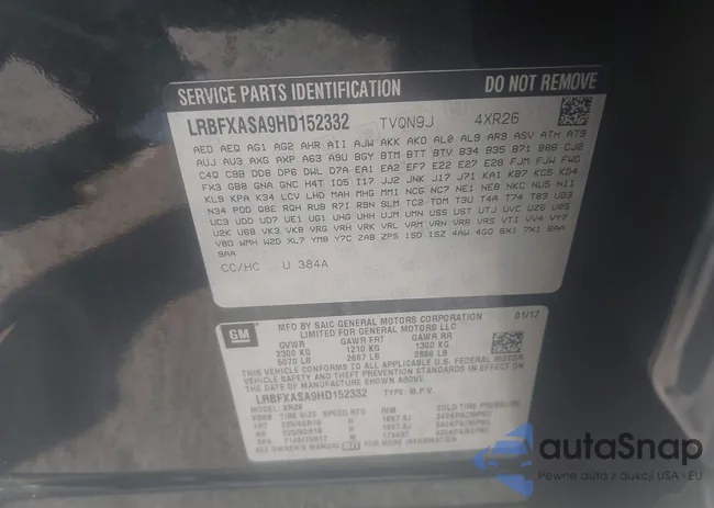 LRBFXASA9HD152332: 43438256