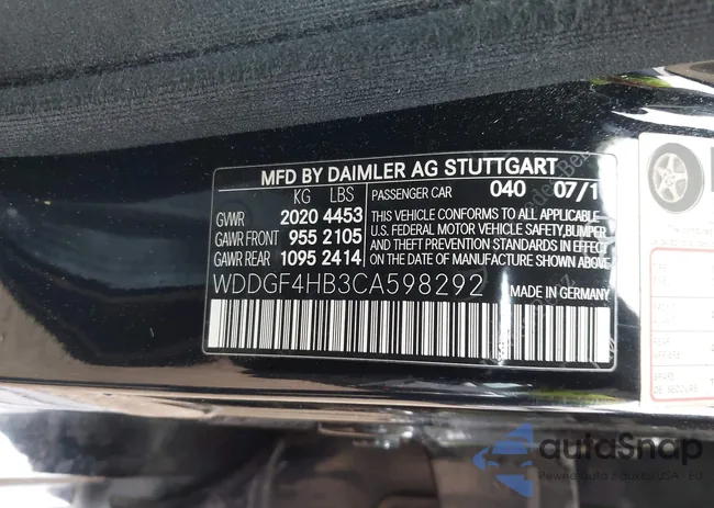 WDDGF4HB3CA598292: 43438294