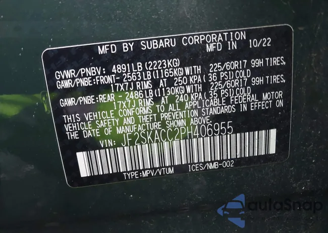 JF2SKACC2PH406955: 43438412