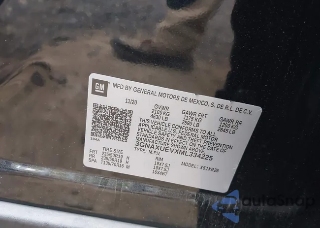 3GNAXUEVXML334225: 43439753