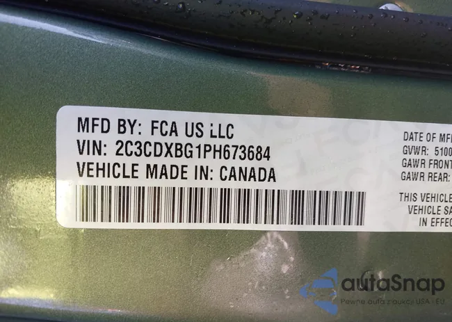 2C3CDXBG1PH673684: 43439756