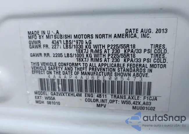 4A4AP4AU6EE005473: 43439758