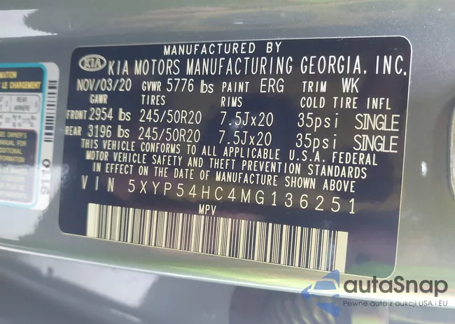 5XYP54HC4MG136251: 43439767