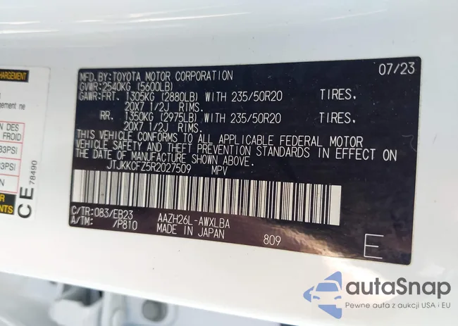 JTJKKCFZ5R2027509: 43439840