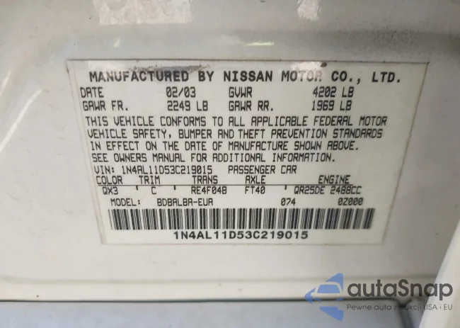 1N4AL11D53C219015: 43440071