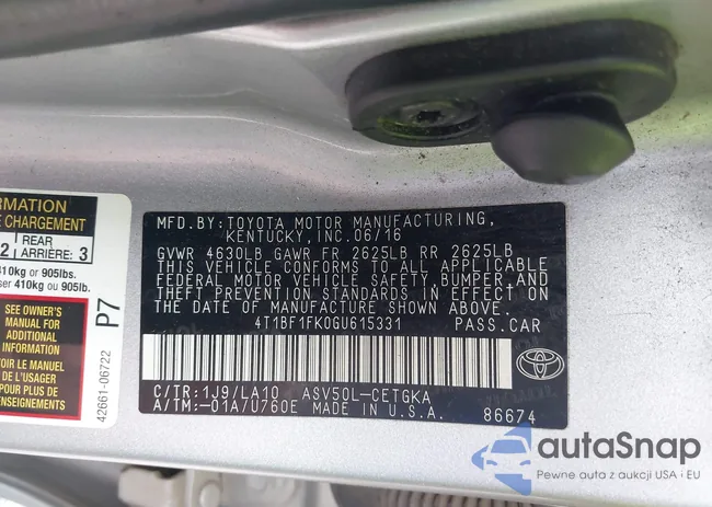 4T1BF1FK0GU615331: 43440083